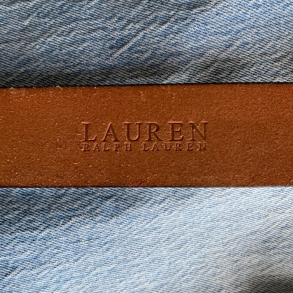 Ralph Lauren Brown Leather Belt Sz 44 - Picture 1 of 4